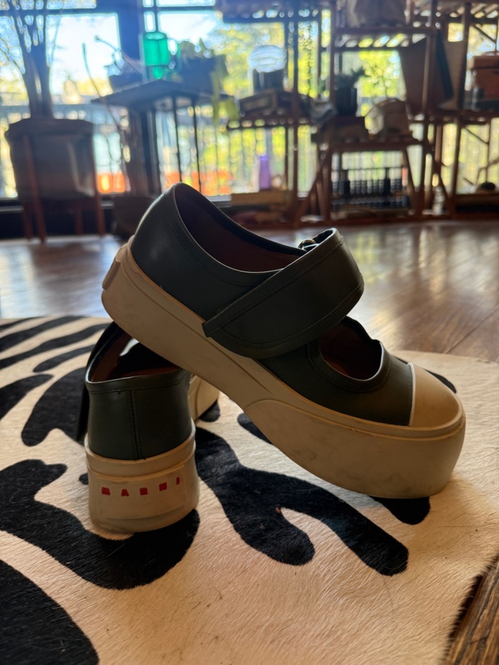 Marni Green and White Platform Mary Janes - Picture 8 of 10